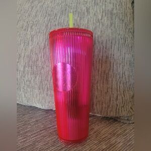 Starbucks Pink Tumbler with Straw